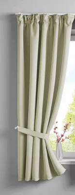 Produktbild von Vorhang Blickdicht »NewYork« verdeckte Schlaufen Beige HxB 160x140 cm 1er-Pack Thermo-Gardine Verdunkelungsvorhang Blackout  schalldämmend Kräuselband Raffhalter, 202020610