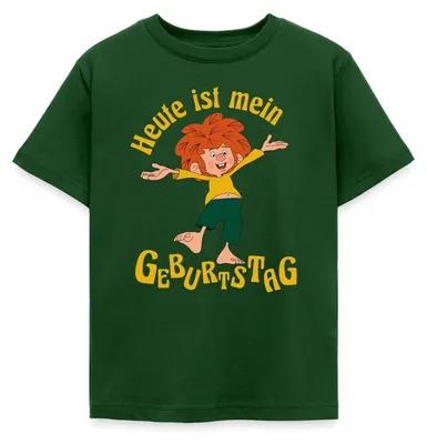 Produktbild von Spreadshirt Pumuckl Mit Spruch Heute ist Mein Geburtstag Kinder T-Shirt, 122/128 (7-8 Jahre), Forstgrün
