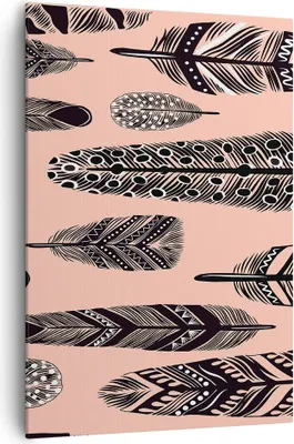 Produktbild von Bild auf Leinwand - Leinwandbild - Einteilig - Grafik Feder - 70x100cm - Wand Bild - Wanddeko - Wandbilder - Leinwanddruck - Kunstdruck - Wanddekoration - Leinwand bilder - Wandbild - PA70x100-3786