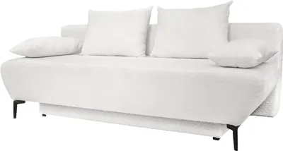 Produktbild von Kaiser Möbel Sofa mit schlaffunktion und bettkasten , Sofa 3 sitzer Antic stoff Ascot Weiss