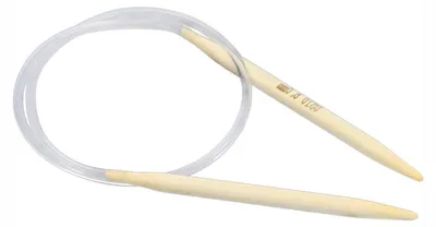 Bambus Rundstricknadel Größe 6,5 mm, 40 cm Stricknadel Holz Natur