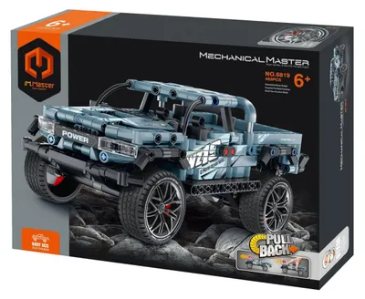 Produktbild von Bausatz für ein Auto im Maßstab 1:43, aus Kunststoff, mit 463 Teilen, in einer Schachtel mit den Maßen 31x23x7 cm