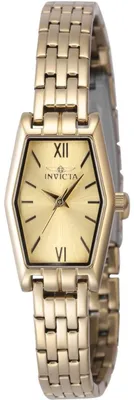 Zdjęcie produktu dla Invicta Angel 48123 Zegarek Damski - Mechanizm Kwarcowy - Stal Nierdzewna z Złotą Tarcza - 20 mm
