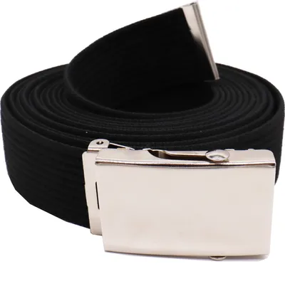 Produktbild von Safekeepers Stoffgürtel | 4cm Breite | 160cm | Stoff Gürtel mit Gürtelschnalle | Herrengürtel | Canvas | Damen | Schnalle | Damengürtel | Schwarz