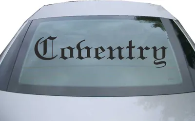 Produktbild von Indigos UG - Aufkleber Heckscheibe & Motorklappe DE6613 - schwarz - 600x142 mm - Cobentrg - Auto Scheiben Fenster Heckklappe Tuning Racing JDM - Die cut