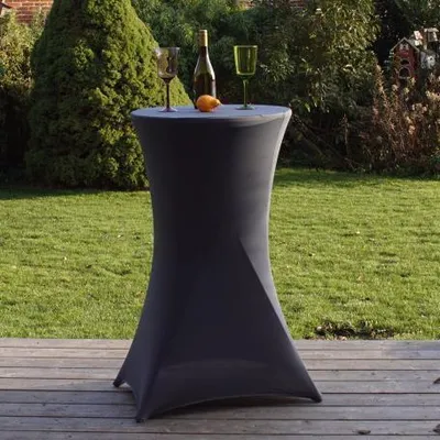 Produktbild von Stehtisch mit anthraziter Husse klappbar Ø 60cm Bistrotisch Klapptisch Biertisch