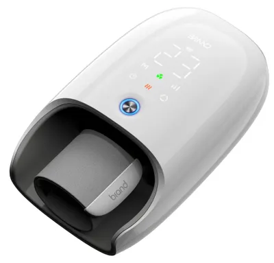 Immagine prodotto di Massaggiatore elettrico portatile per le mani, con pressione dell'aria e massaggio a impastamento, senza fili, con funzione di riscaldamento e raffreddamento, 6 modalità, ricaricabile tramite USB-C