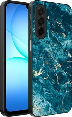 Image de Convient à Samsung Galaxy A17 Coque de téléphone avec impression marbre - Coque arrière TPU bleu design marbre - Bleu - Smartphonica