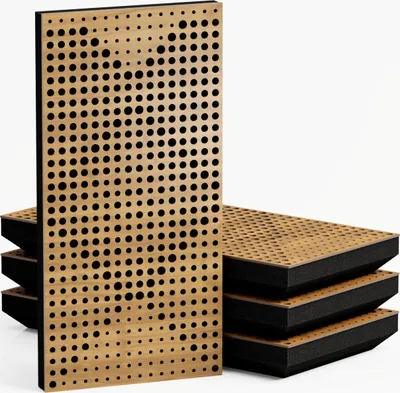 A stack of acoustic panels and one standing panel.