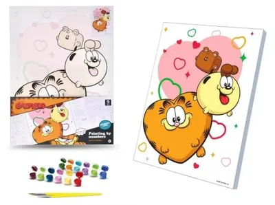 Zdjęcie produktu dla Malowanie po numerach 30x40cm Garfield - Qbee