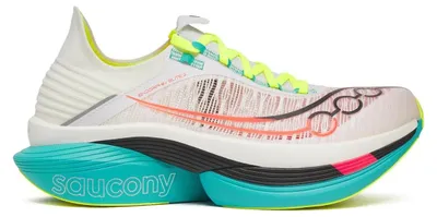 Immagine prodotto di Scarpe da corsa Saucony Endorphin Elite 2, colore bianco/arancione, taglia 11