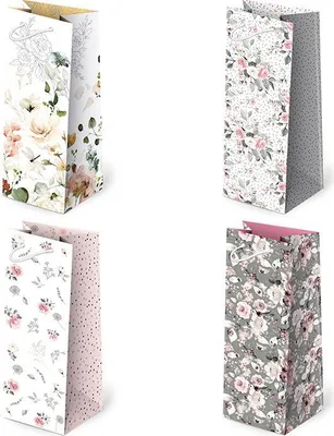 Produktbild von Dekorative Beutel AL2-106 Blumen, matt, 10 Stück – PAW S.C.