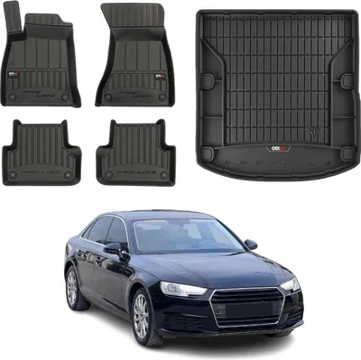 Produktbild von OMAC Fußmatten & Kofferraumwanne Set für Audi A4 B9 Limo 2015-2025 Gummi 5x
