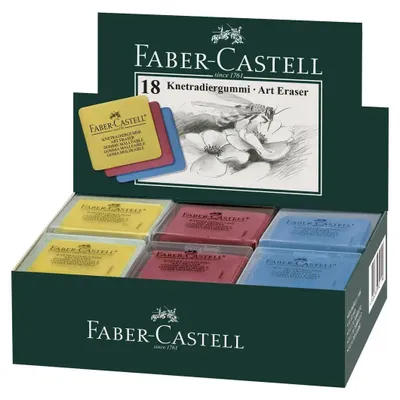 Produktbild von Faber-Castell 127321 - Knetradiergummi Art Eraser in Kunststoffbox, sortiert