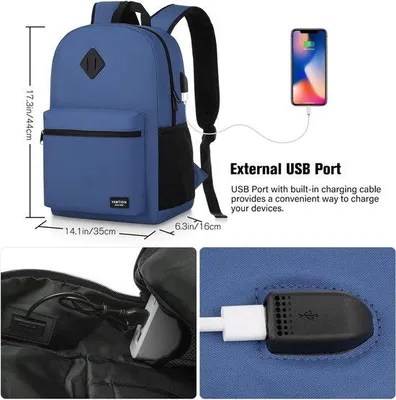 Obrázok produktu pre Školský batoh pre mládež, taška na notebook do školy, na univerzitu, do kancelárie a na cesty