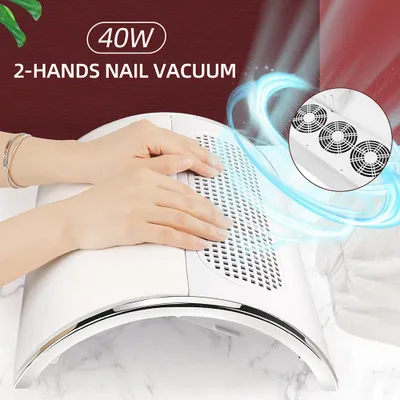 Produktbild von Professioneller Nagelstaubabsauger mit 3 Lüftern und starker Saugkraft 40W Lüfter, Nagelstaubsauger, Staubabsauger für Nägel und Maniküre