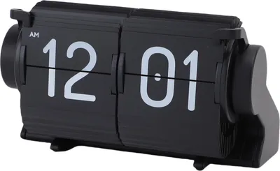Obrázek produktu pro Flipové stolní hodiny USB Moderní mechanické automatické flipové budíky s funkcí připomínání pro obývací pokoj Kancelář černá