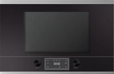 Produktbild von Küppersbusch MR6330.0S1 Mikrowelle Rechtsanschlag schwarz mit Design-Kit Edelstahl, 38 cm