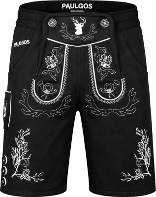 Produktbild von PAULGOS Herren Trachten Jogginghose - Design Trachten Lederhose - JOK3 - in 3 Farben erhältlich - Größe S - 5XL