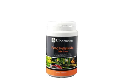 Produktbild von Silbermann Teichfutter Pellets - schwimmendes Hauptfutter für Teichfische (1000 ml, gemischt 6 mm), SIG 201