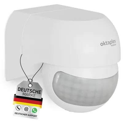 Zdjęcie produktu dla Czujnik ruchu obrotowy, 230V, IP44, kąt wykrywania 180°
