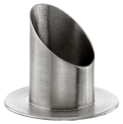 Produktbild von Langkerzenhalter aus vernickeltem Messing in gebürstetem Silber für Kerzen