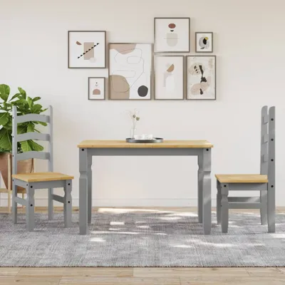 Produktbild von "im Sonderangebot"Esstisch für 2-4 Personen - CLORIS - Küchentisch - Corona Grau 112x60x75 cm Massivholz Kiefer - DEMöbel7969722
