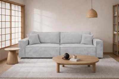 Produktbild von Kaiser Möbel Sofa mit Schlaffunktion und Bettkasten, Cordstoff Poso, Grün, BEST SCORNER