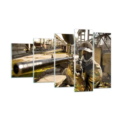Produktbild von Bilder auf glas - Paintball Pistole Spieler - 100x60cm - Glasbilder - Wandbilder - Kunstdruck - zum Aufhängen bereit - Wanddekoration aus Glas - Glas Bilder - Wandbild auf Glas - GEG100x60-0140