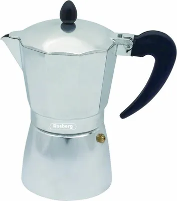 Obrázok produktu pre Kubánsky kávovar Rosberg R51173BA9, 9 šálok, hliník, strieborná