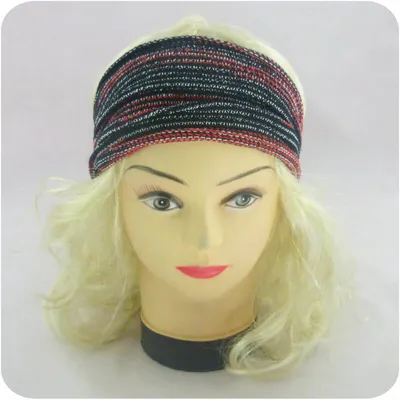 Productafbeelding van Simandra "Magic" haarband, katoen, hoofdband, muts, sjaal, dreadlocks omslag | smal |, rood-zwart