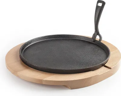 Image de Service à tapas Ibili-Accesorios, fonte/bois, 26x4 cm, noir/marron