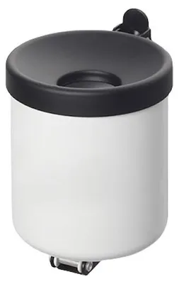 Produktbild von Robuster Ascher zur Wandmontage | 0,6 Liter, HxBxT 10x9x9cm | Stahl | Weiß