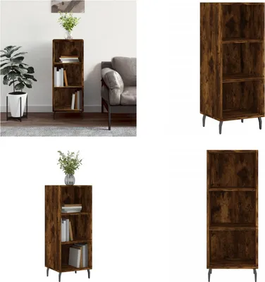 Imagen del producto de vidaXL, aparador de roble ahumado, 34,5 x 32,5 x 90 cm, material de madera, aparador, aparadores, armario, armario de almacenamiento