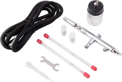 Produktbild von Famanu Airbrush Set - Doppelaction - mit 0,3/0,5/0,8 mm Nadel und Schlauch