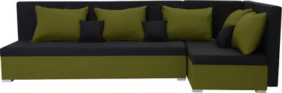 Produktbild von Ecksofa mit Schlaffunktion ARKO - Schwarz/Grün