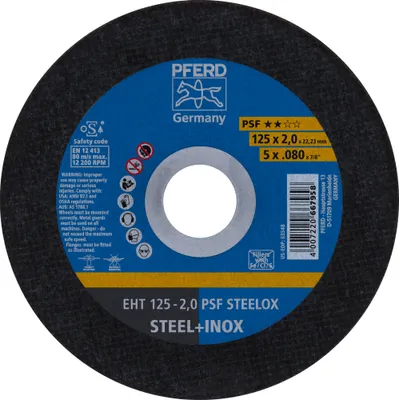 Produktbild von PFERD TOOLS Trennscheibe EHT 125x2,0x22,23 mm gerade Universallinie PSF STEELOX für Stahl/Edelstahl