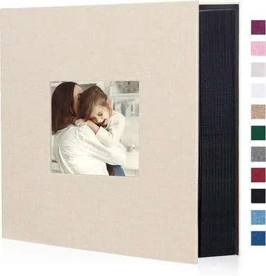 Produktbild von Beige Linnen Fotoalbum 10 x 15 cm, 1000 Seiten, großes Album für Familie und Ereignisse