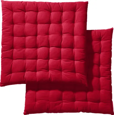 Produktbild von REDBEST Stuhlkissen 2er-Pack rot 40x40x3 cm
