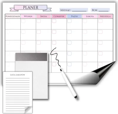 Produktbild von Kühlschrankplaner Kalender Wochenplaner + Einkaufsliste Marker