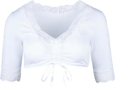 Produktbild von Dirndlbluse Maria Jersey weiß 32