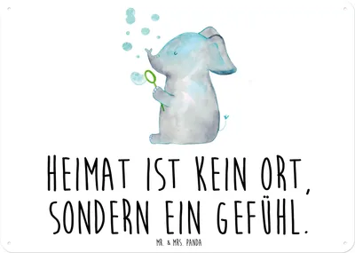 Produktbild von Mr. & Mrs. Panda tafel Elefant Seifenblasen DIN A6 - Weiß - Geschenk, Lustige Sprüche, Liebe, Türschild Metall, wandtafel, Liebesspruch, Schild, Elefanten, Wandbild