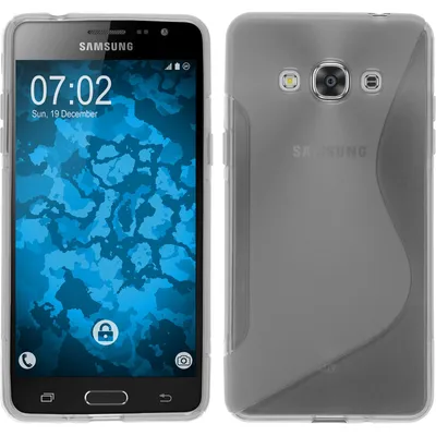 Produktbild von PhoneNatic Case kompatibel mit Samsung Galaxy J3 Pro - clear Silikon Hülle S-Style + 2 Schutzfolien