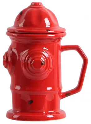 Produktbild von Porzellan-Kaffeetasse – Design im Stil eines Feuerlöschers – 480 ml