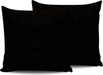 Immagine prodotto di L'Essentiel Linge de Maison, Nero, set copricuscino (2 pezzi) (FR), Nero, 100 % COTONE RANFORCE, 60 x 60 cm