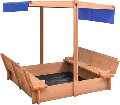 Produktbild von Sandkasten mit Dach Tannenholz 112x112x112 cm,15.1kg,316474