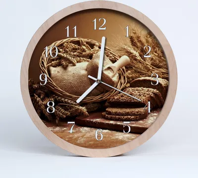 Produktbild von Holzuhr 20fi cm wanduhr - Körnerbrot