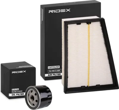 Produktbild von RIDEX Filterset Inspektionspaket Filtersatz für RENAULT MEGANE III Grandtour (KZ0/1) Megane III Schrägheck (BZ0/1) SCÉNIC II (JM0/1) KANGOO Express