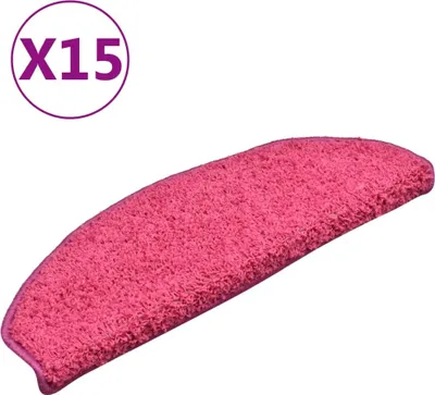 Immagine prodotto di Tappetini per scale 15 pezzi rosa 65x21x4 cm