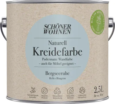 Produktbild von Schöner Wohnen Naturell Kreidefarbe 2,5 Ltr. Bergseeruhe helles Blaugrau